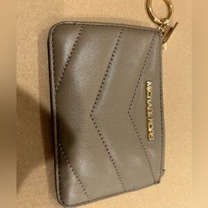 Michael Kors Gold and Brown Zip Wallet